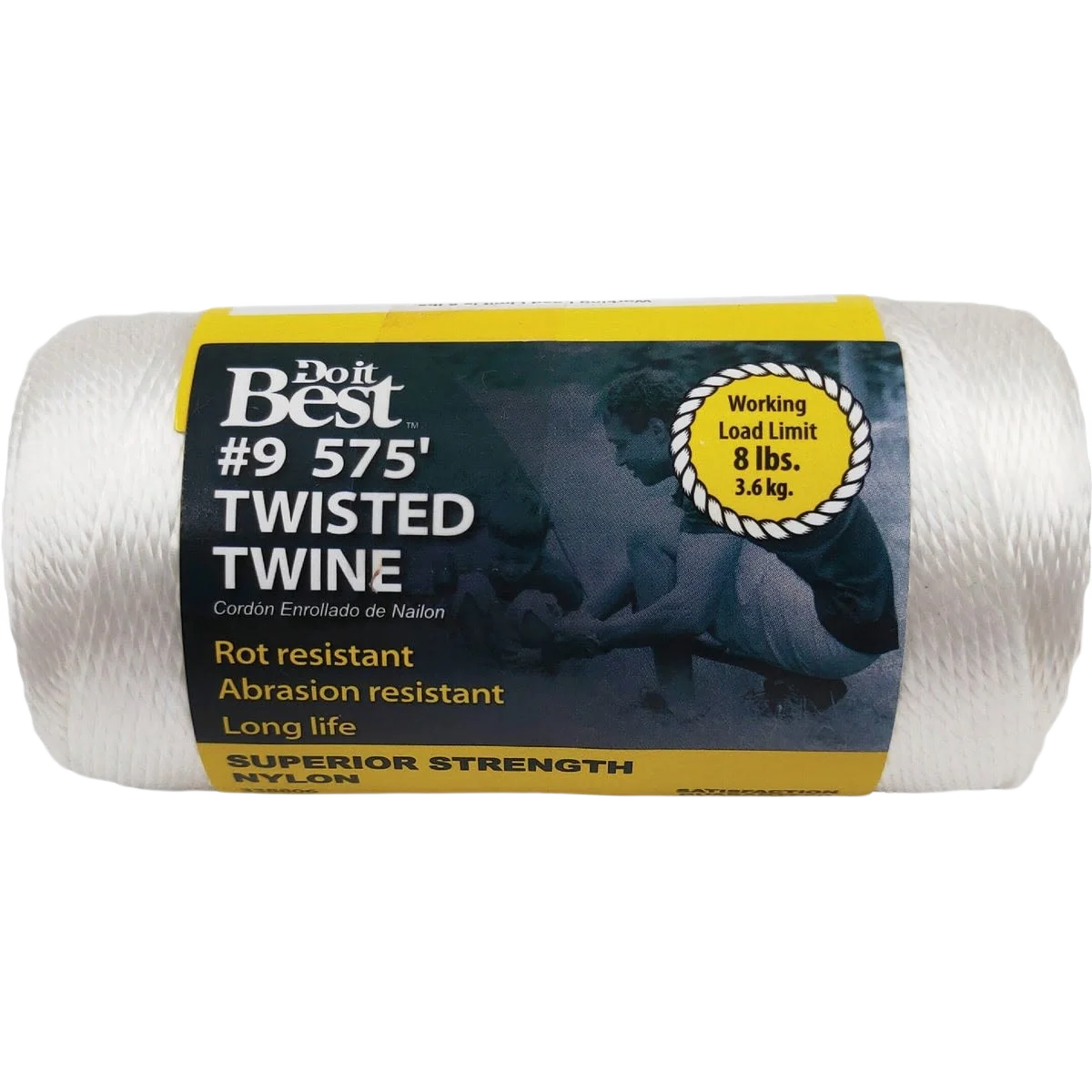 Effective Do it 9 White Nylon Twisted Twine 575 ft. First-Class