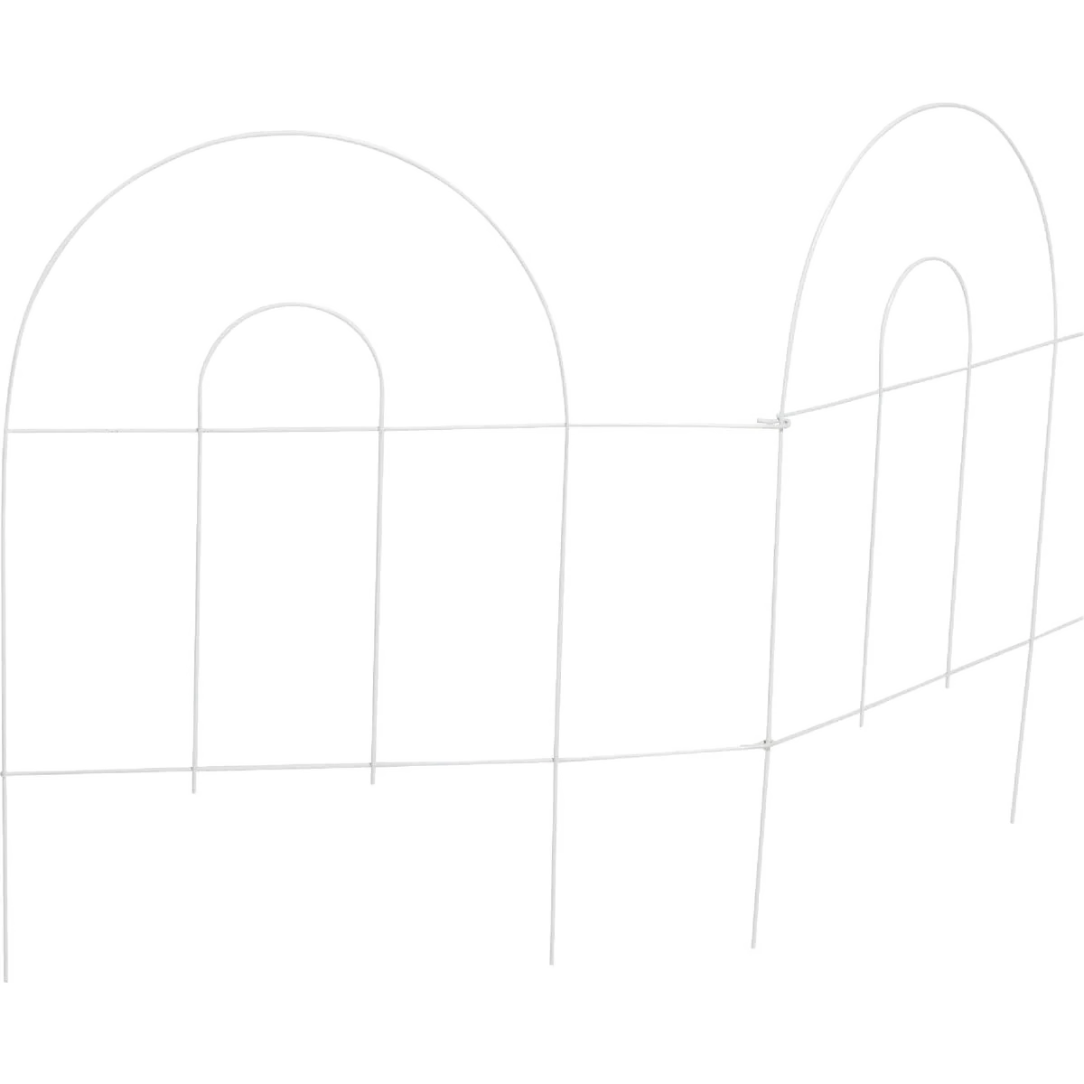 Efficient Garden White Wire Folding Fence 8 ft. Powerful