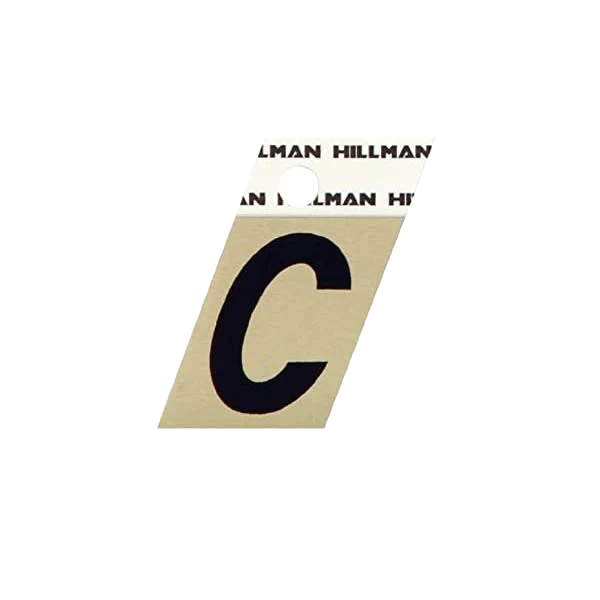 Recyclable Hillman 1-1 2 in. Black Gold Aluminum Angle Cut Sticker Letter C Breathable