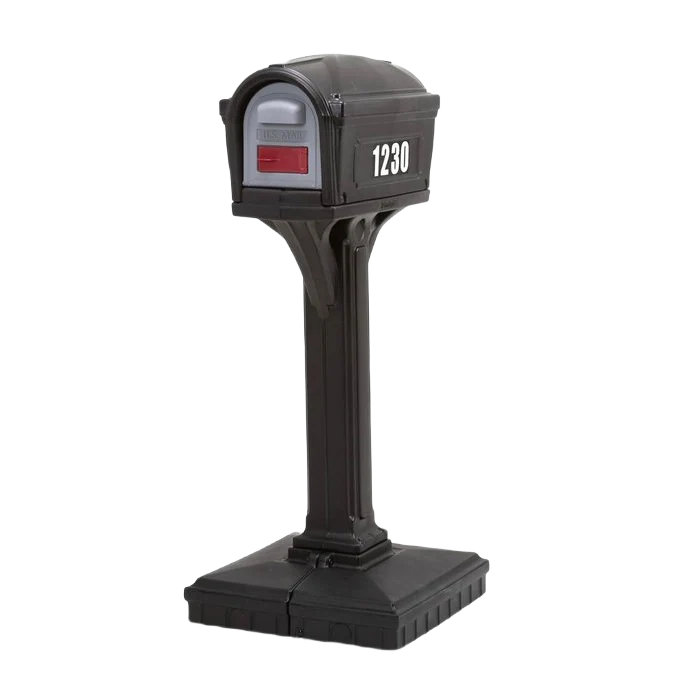 Simplay3 Gray Stone and Black Classic Home Mailbox Trusted