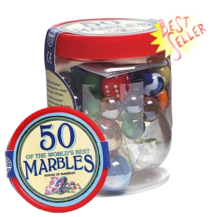 Trusted House of Marbles Tub of 50 Marbles Eco-Friendly