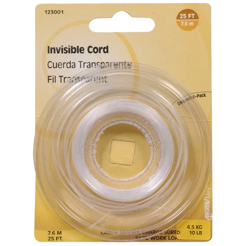Stylish Hillman 10 lb. Invisible Cord 25 ft. High-Performance