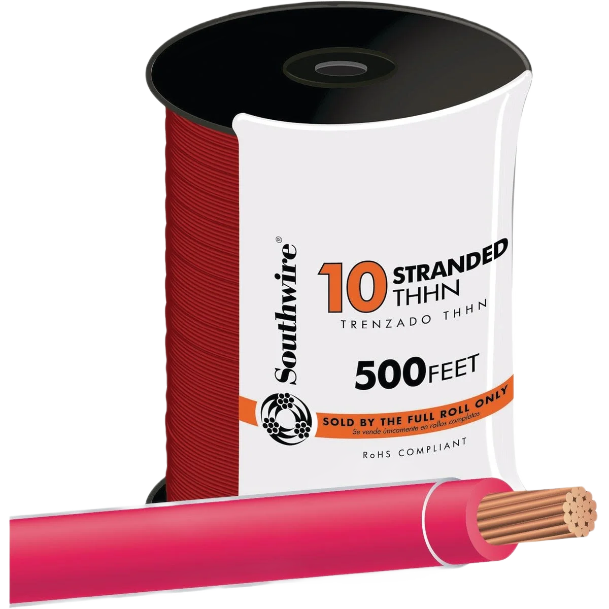 Modern Southwire 500 ft. 10 AWG Red Stranded THHN Wire Durable
