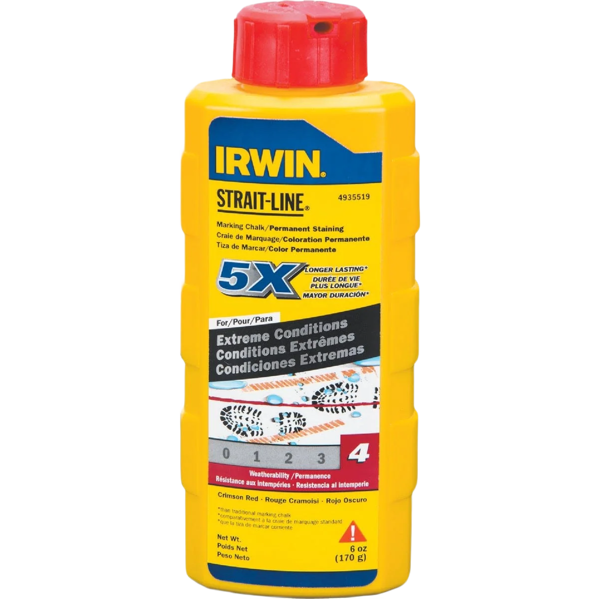 Effective Irwin Strait-Line Red Permanent Staining 5X Chalk Line Chalk 6 oz. Healthy