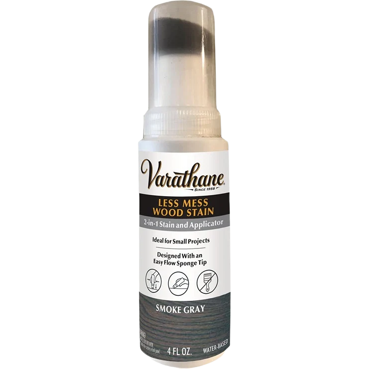Reusable Rust-Oleum Varathane Smoke Gray Less Mess Wood Stain 4 oz. Green