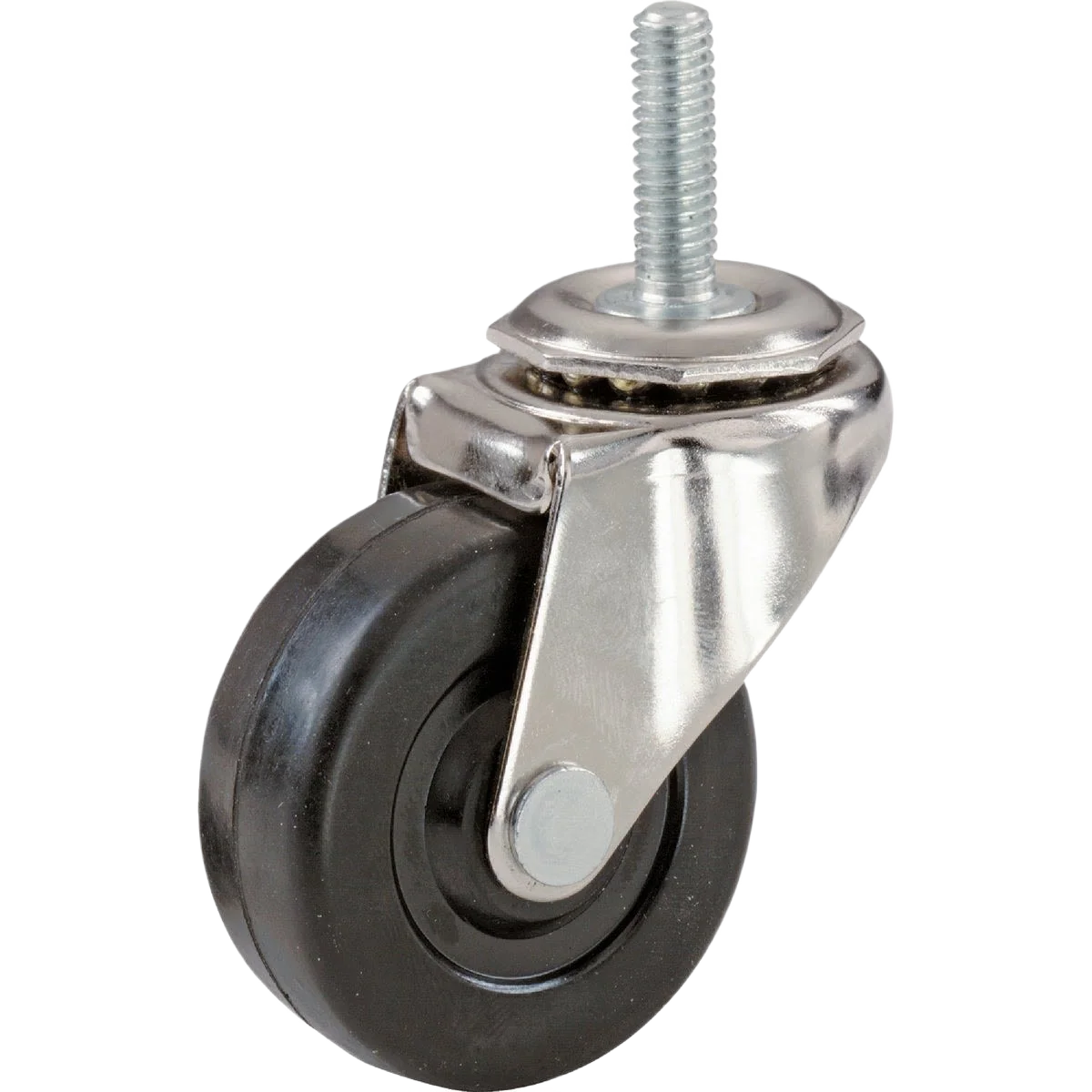 Clean Shepherd 2 Rubber Swivel Caster with Threaded Stem Prestigious