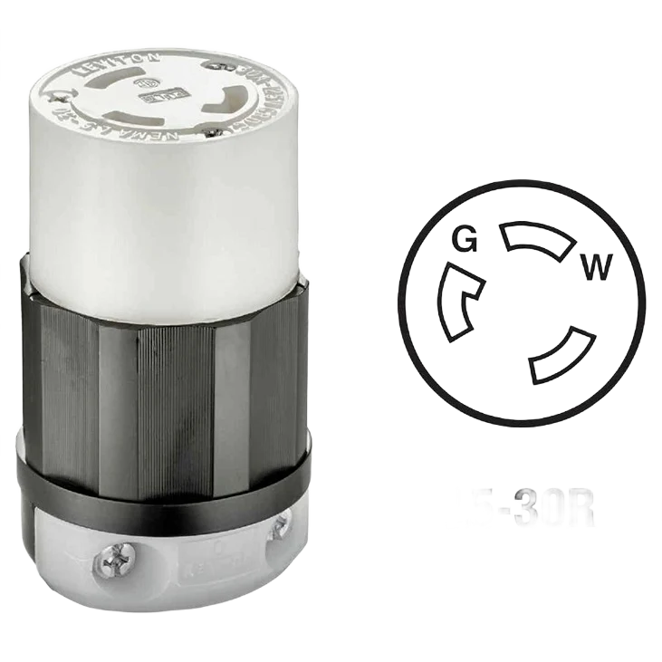 Proven Leviton 30 Amp L5-30R Industrial Grade Locking Cord Connector Functional