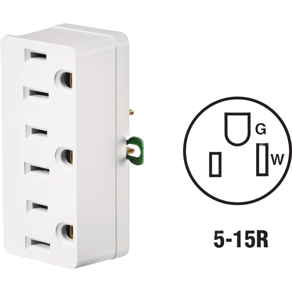 Sustainable Leviton White 15A 3-Outlet Tap Quality