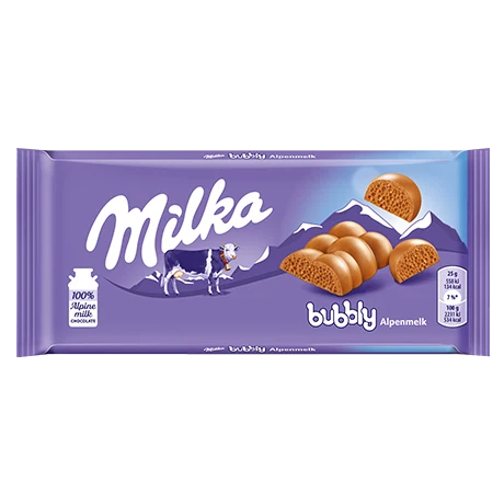 Fast Milka Bubbly Milk Chocolate Bar Modern