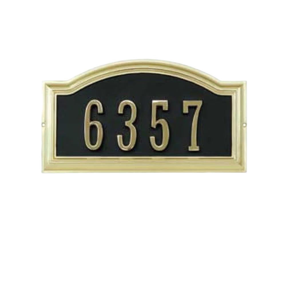 Eco-Friendly Hillman 16 in. x 9 in. Polished Brass Address Plaque Carefully Designed