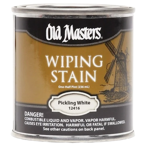 Solid Old Masters Pickling White Oil Base Wiping Stain 1 2 Pint High-End