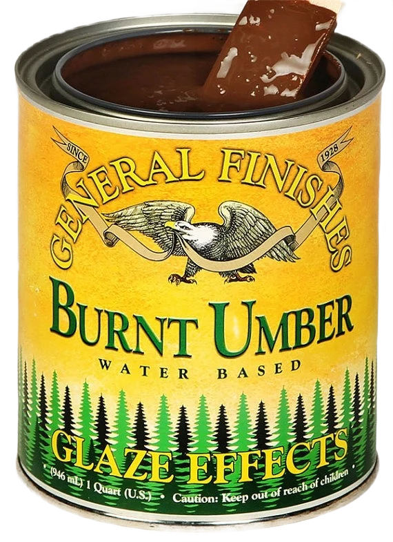 Expertly Made General Finishes Burnt Umber Water Based Glaze Effects Pint Premium Material