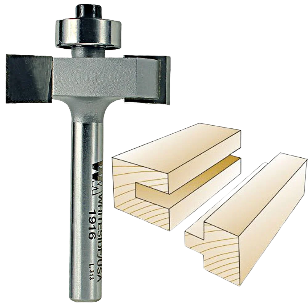 Authentic Whiteside Slotting Rabbeting Bit 1 4 in. SH x 3 8 in. CL x 3 8 in. CD Prestigious
