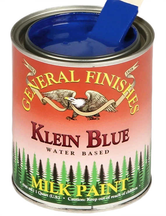 Elegant General Finishes Klein Blue Water Based Milk Paint Quart Breathable