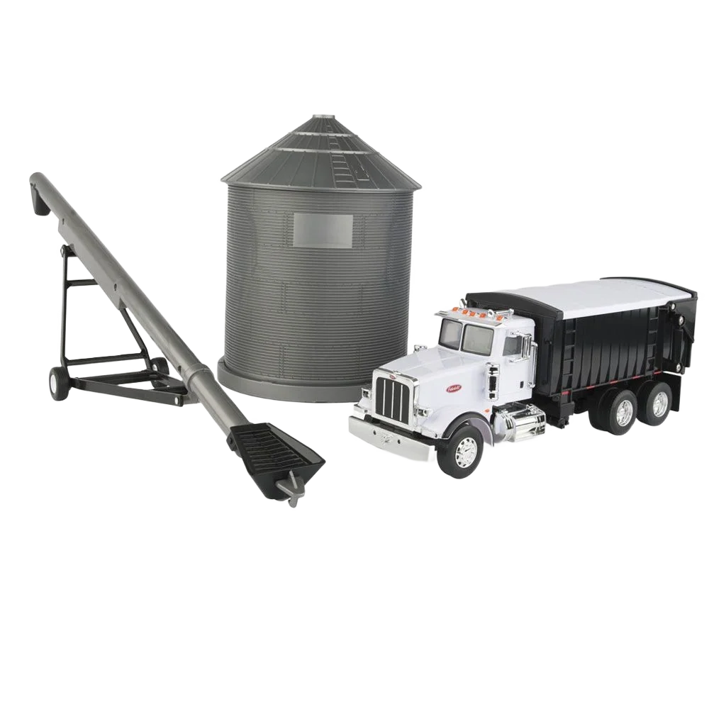 Minimalist TOMY Big Farm 1 32 Scale Peterbilt 367 Straight Truck with Grain Box Healthy