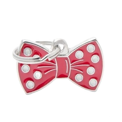 Solid MyFamily Red Bow ID Tag Specialty