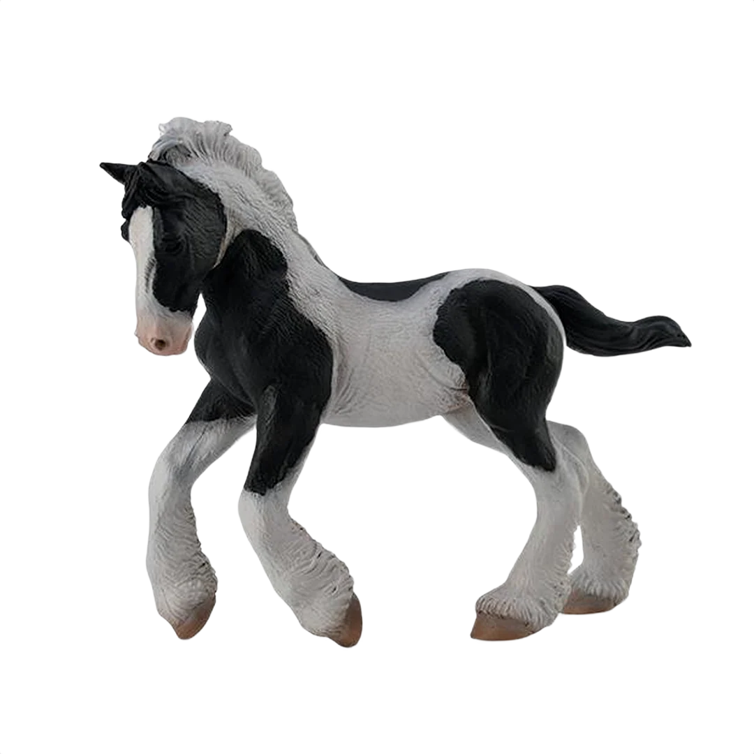 Long-Lasting Breyer Black White Piebald Gypsy Foal Advanced