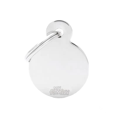 Artisan MyFamily Small Chrome Round ID Tag Environmentally Friendly