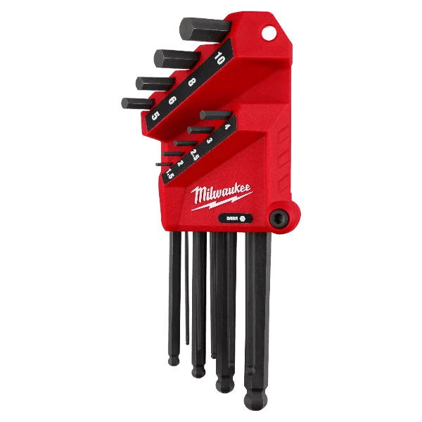Original Milwaukee 9-Key Ball End L-Key Set Metric Refined