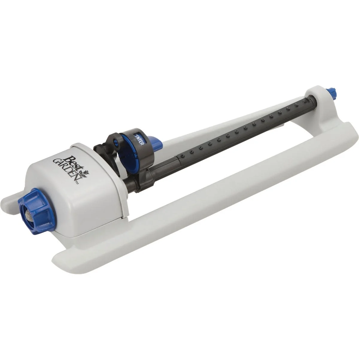 Breathable Garden Poly Blue and Gray Oscillating Sprinkler 2 800 sq. ft. Dependable