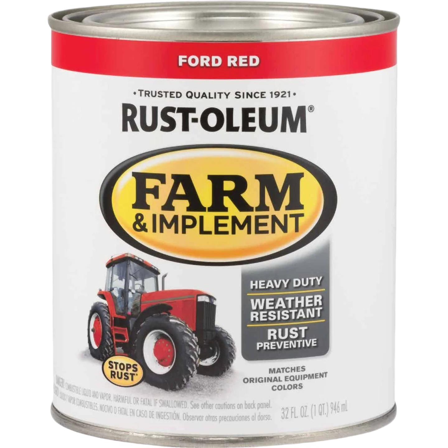 Breathable Rust-Oleum Farm Implement Ford Red Paint 1 Quart Verified