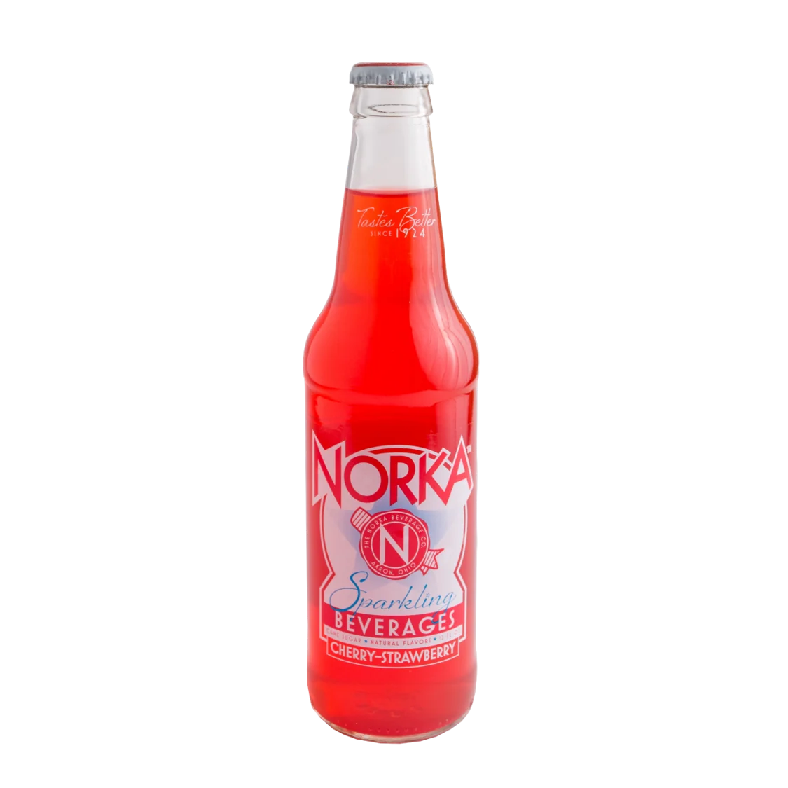 Environmentally Friendly NORKA Sparkling Cherry Strawberry Beverage 12 oz. Sophisticated