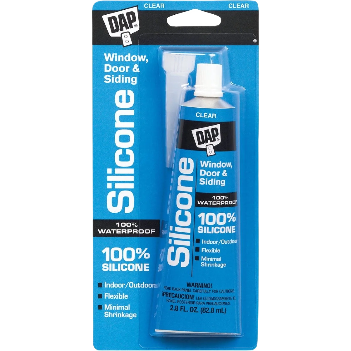 Clean DAP Silicone Clear Window Door Siding Sealant 2.8 oz. Functional