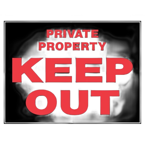 Fashionable Hillman Black Red Private Property Sign 15 x 19 in. Classic