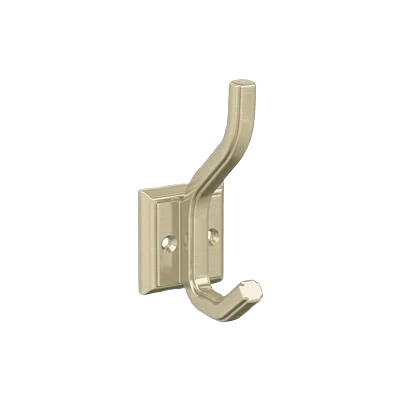 Crafted Amerock Aliso Two Prong Golden Champagne Decorative Wall Hook Secure