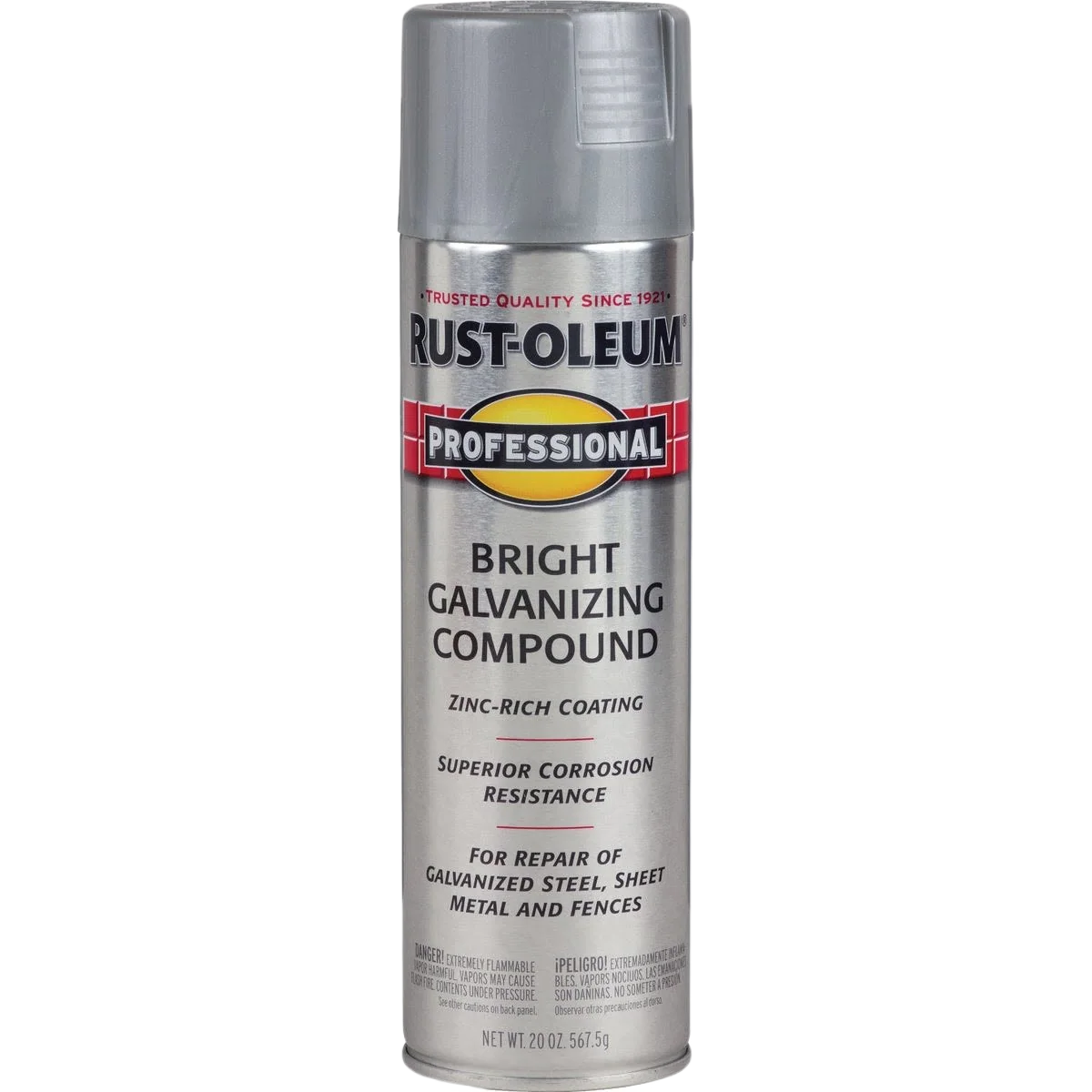 Traditional Rust-Oleum Professional Bright Galvanizing Compound Spray Paint 20 oz. Secure