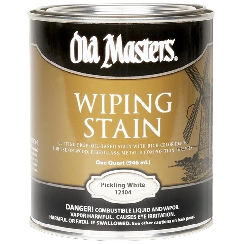 Detailed Old Masters Pickling White Oil Base Wiping Stain 1 Quart Reusable
