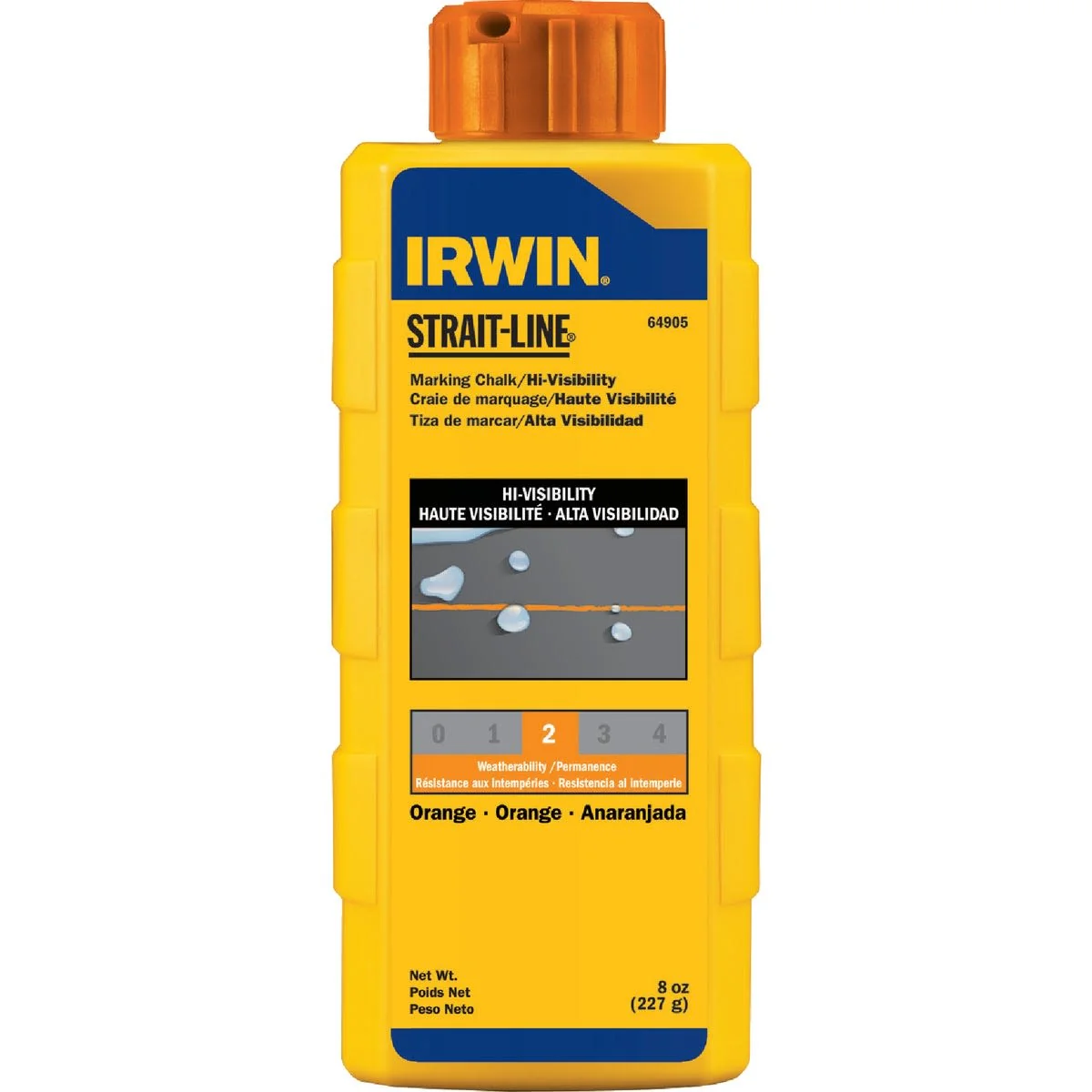 Innovative Irwin Strait-Line Orange Hi-Visibility Chalk Line Chalk 8 oz. Practical