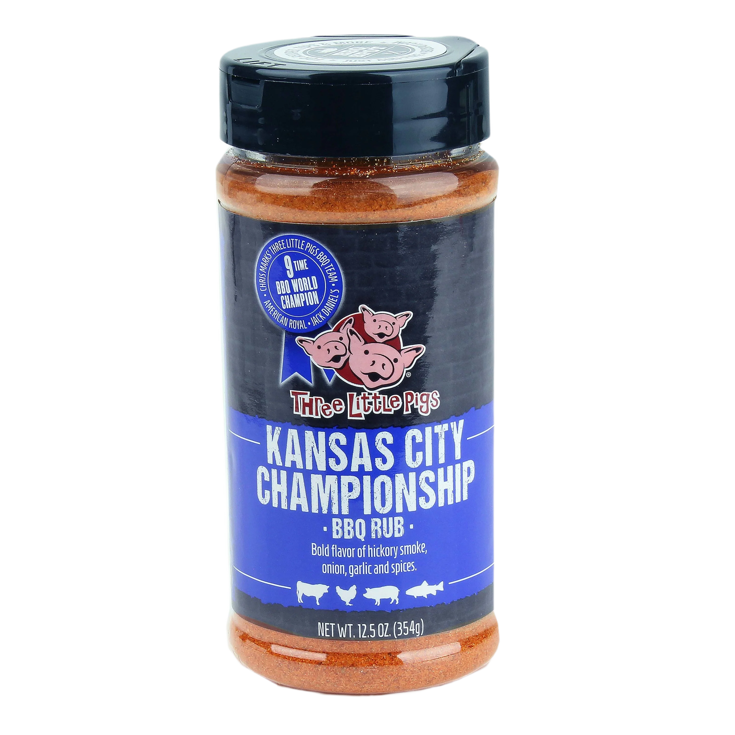 Innovative Three Little Pigs Kansas City Championship BBQ Rub 12.5 oz. Sophisticated