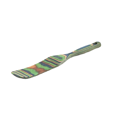 Pure Island Bamboo Pakka Wood Peacock Spurtle 11 in. Reusable