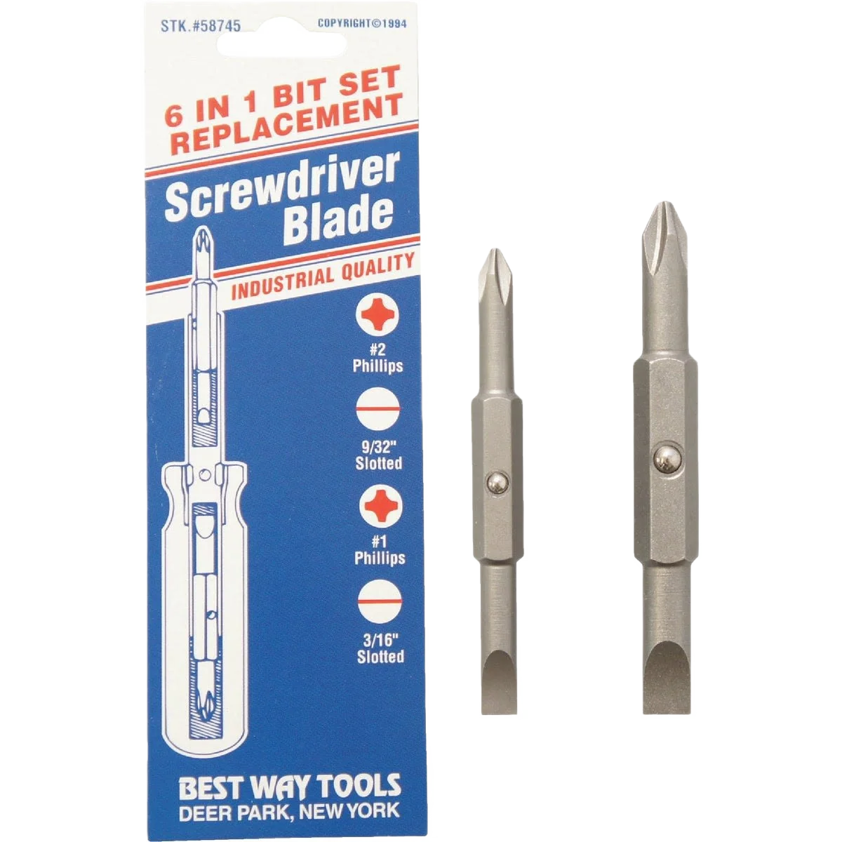 Reusable Way Tools Phillips 2 1 Double-End Bits Fine