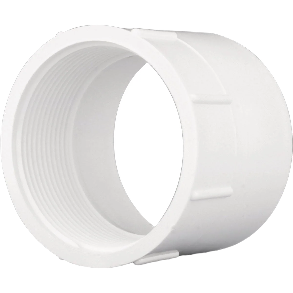 Clean Charlotte Pipe Schedule 40 DWV PVC Adapter 6 In. Hub x 6 In. FPT Effective