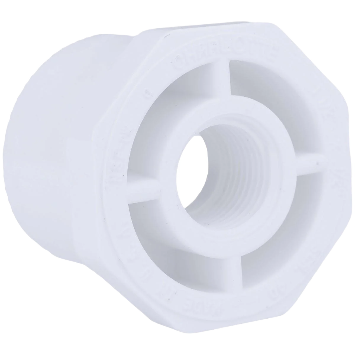 Recyclable Charlotte Pipe Schedule 40 Bushing PVC Bushing 1-1 2 In. SPG x 1 2 In. FPT Quality