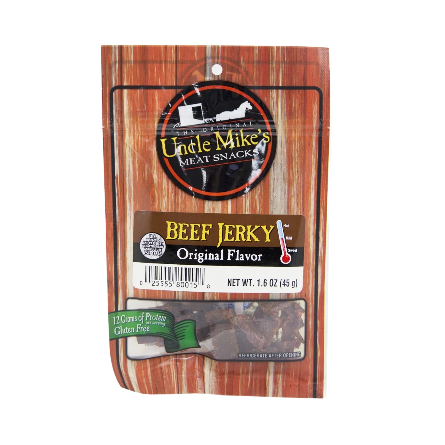 Excellent Uncle Mike’s Beef Jerky 1.6 oz. Clean