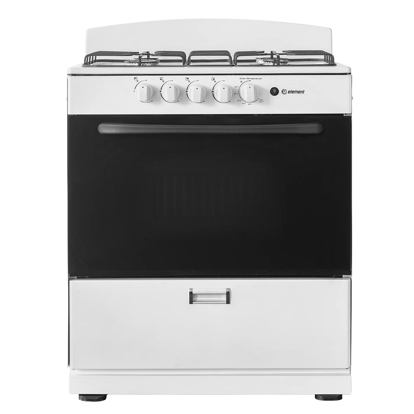 Eco-Friendly Element Electronics 4.0 cu. ft. 30 4-Burner Gas Range EEGR3A4MCCW Contemporary
