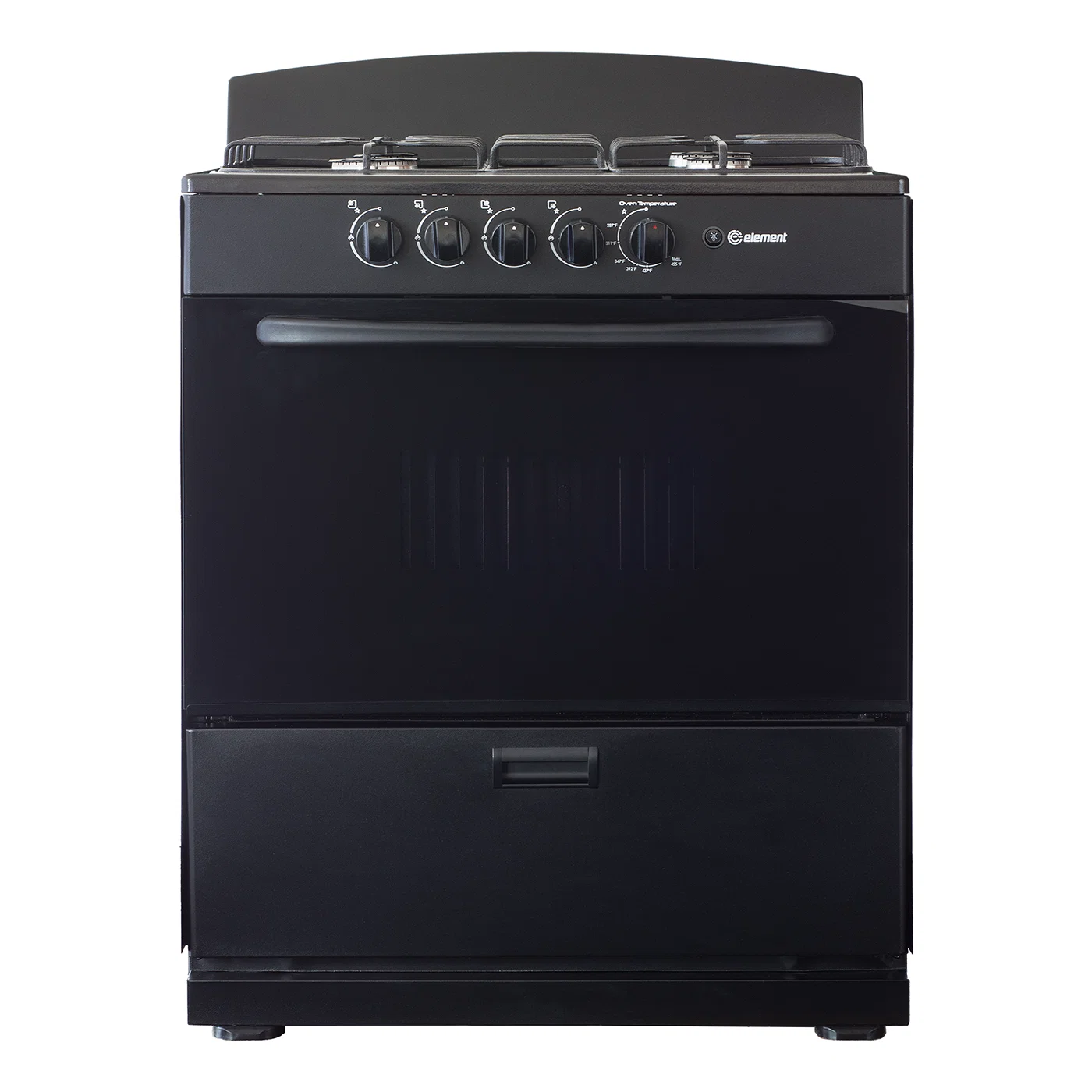 Innovative Element Electronics 4.0 cu. ft. 30 4-Burner Gas Range EEGR3A4MCCB Traditional