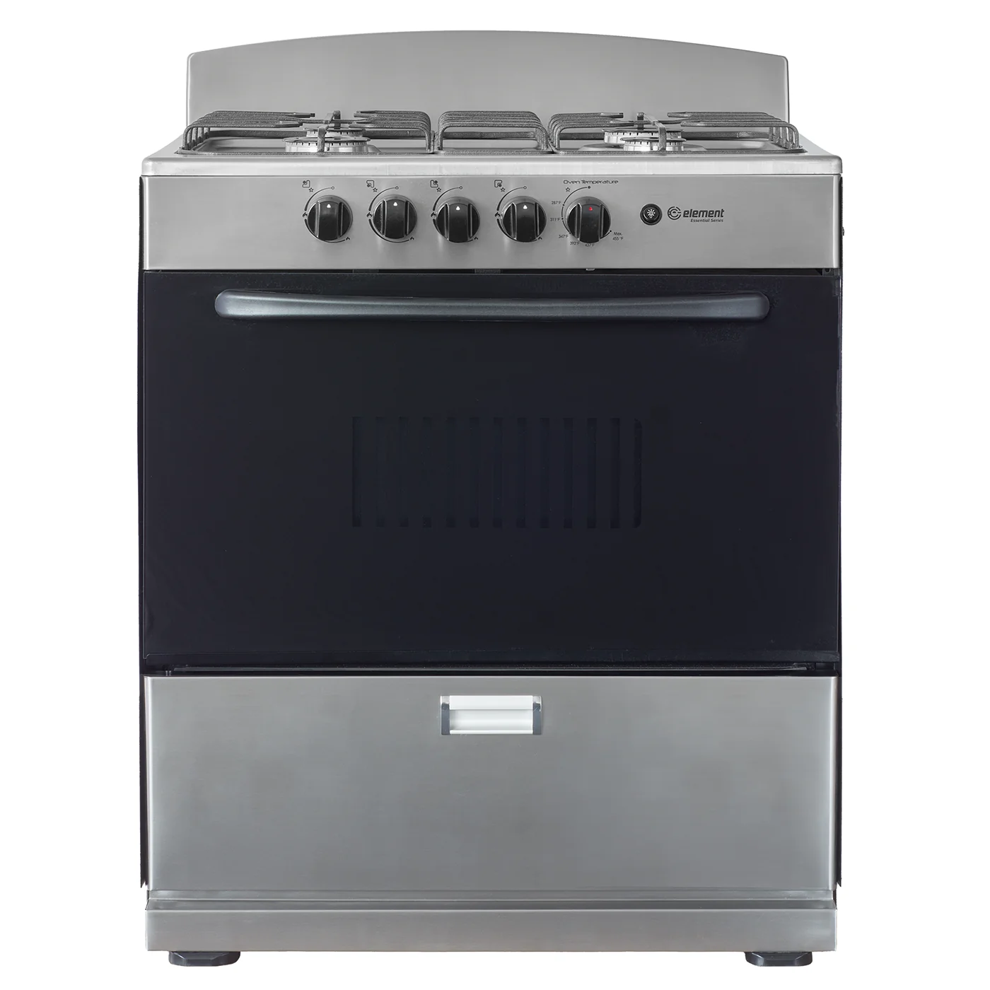 Safe Element Electronics 4.0 cu. ft. 30 4-Burner Gas Range EEGR3A4MCCS Professional