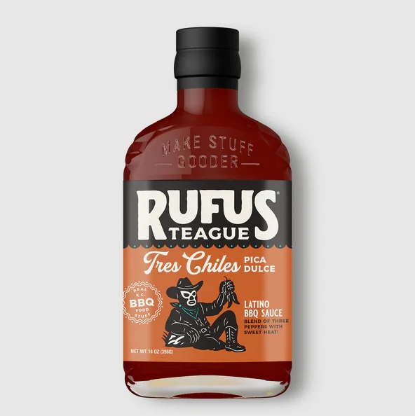 Certified Rufus Teague Tres Chiles Pica Dulce BBQ Sauce 14 oz. Quality
