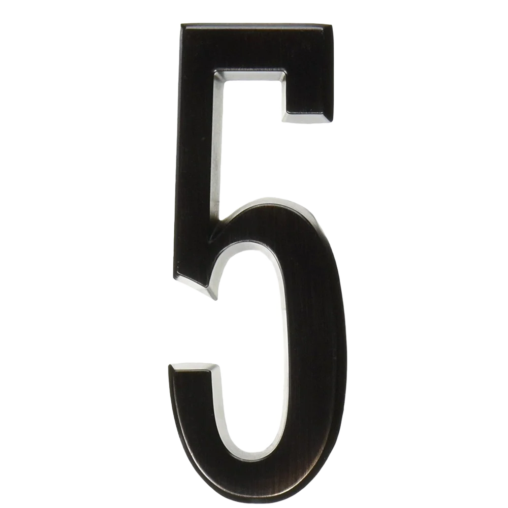 Trendy Hillman Distinctions 4-In. Adhesive Bronze House Number 5 Secure
