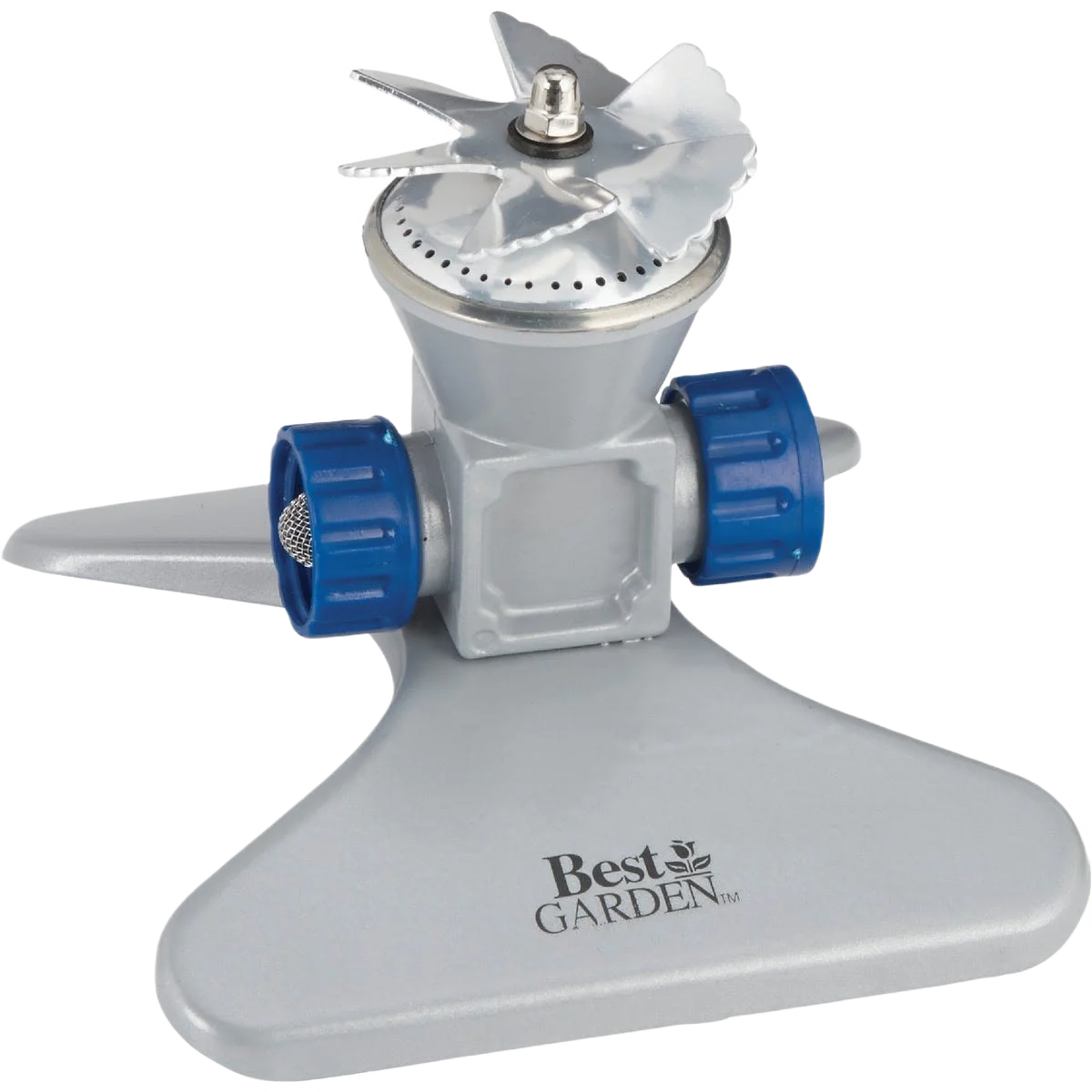 User-Friendly Garden Metal 6-Blade Rotary Sprinkler 35 ft. Clean