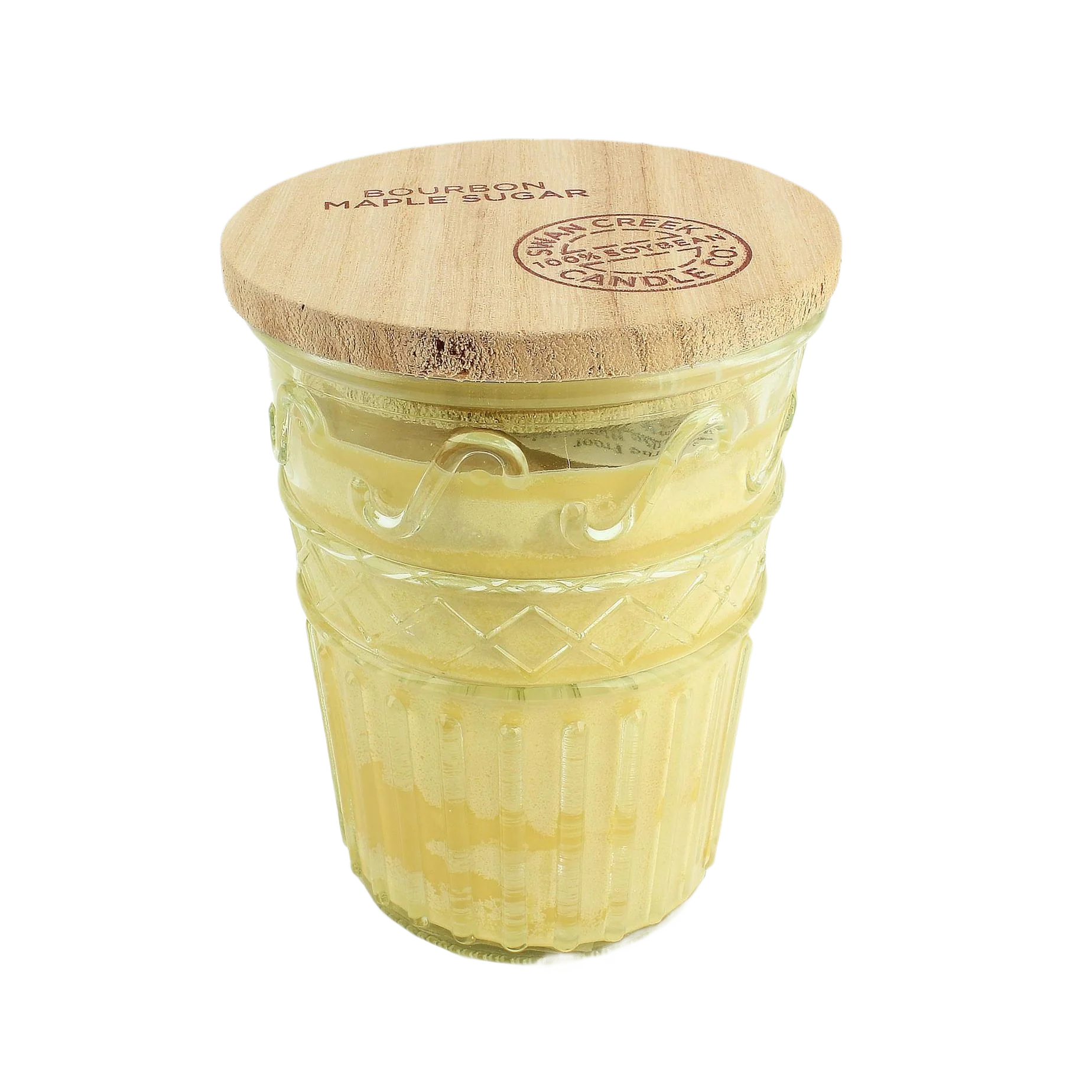 Refined Swan Creek Bourbon Maple Sugar Timeless Jar Candle 12 oz. Optimized