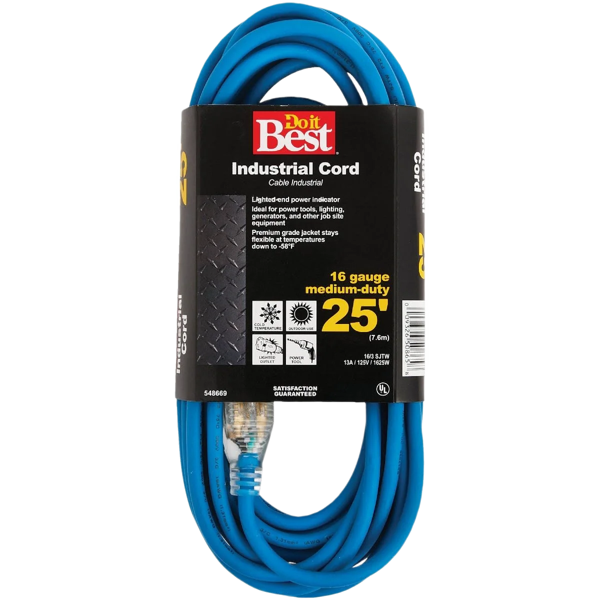 Authentic Do it Blue 16 3 Industrial Outdoor Extension Cord 25 ft. Practical