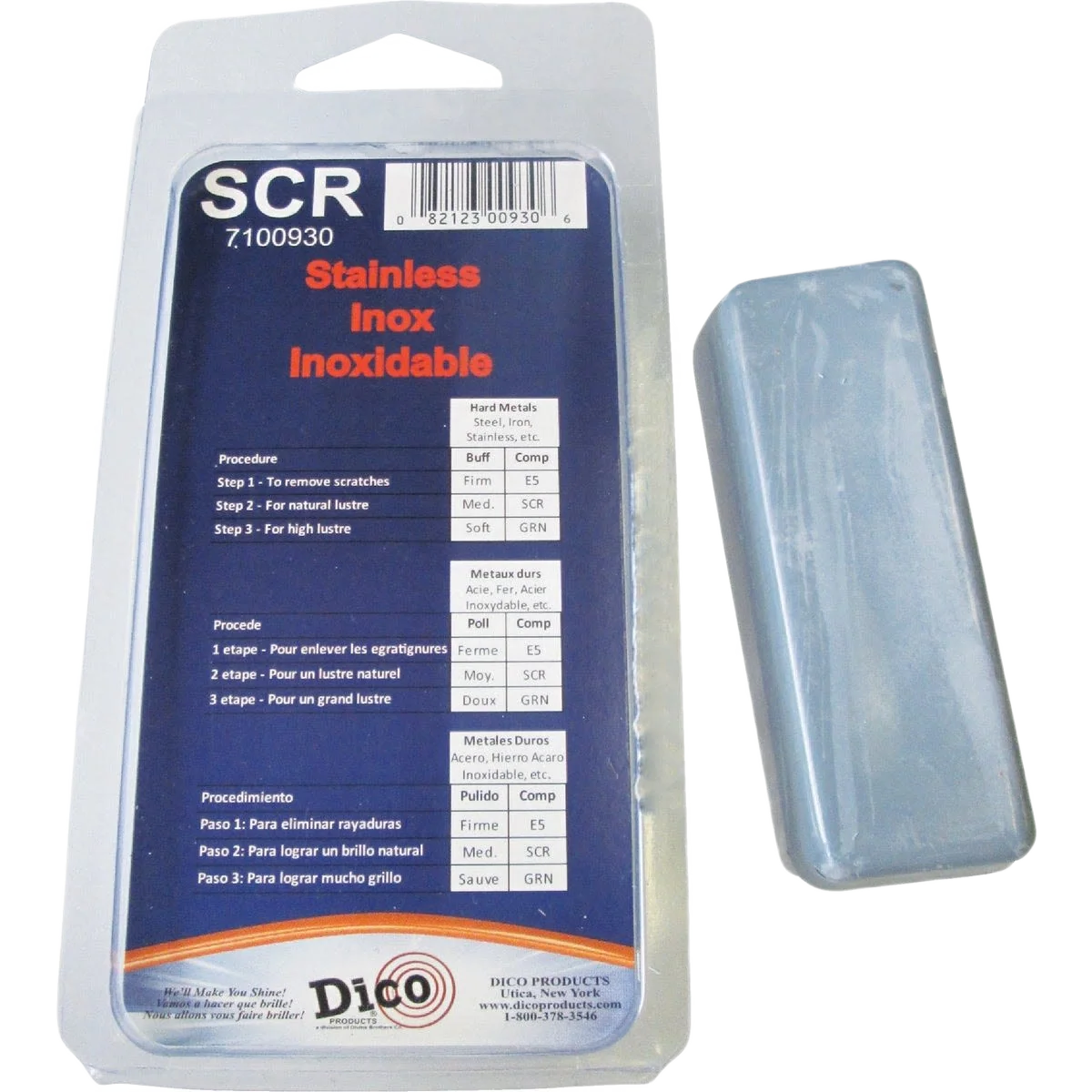 Natural Dico Stainless Buffing Compound 4 oz Genuine