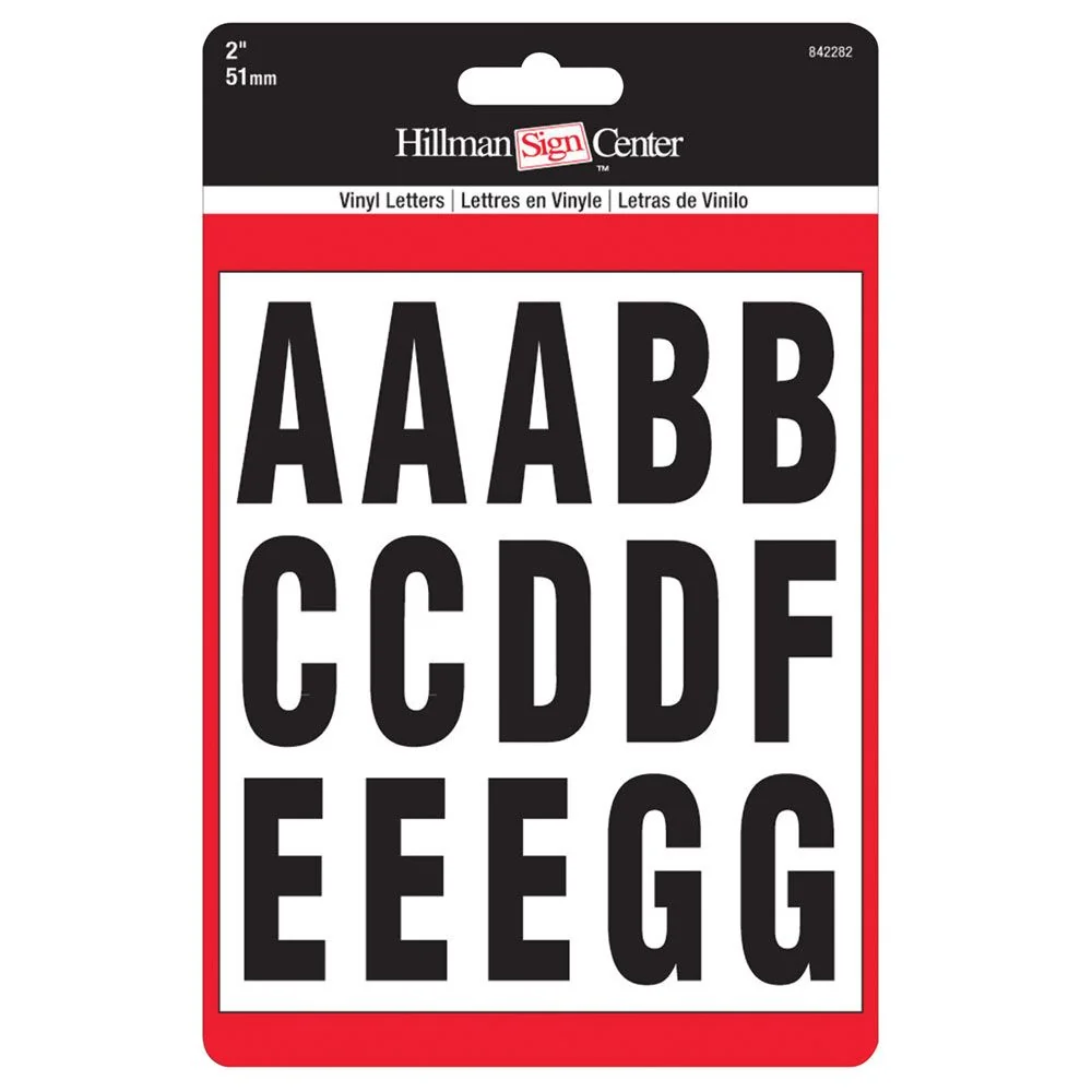 Relaxed Hillman 2 in. Black On White Letters Kit Innovative