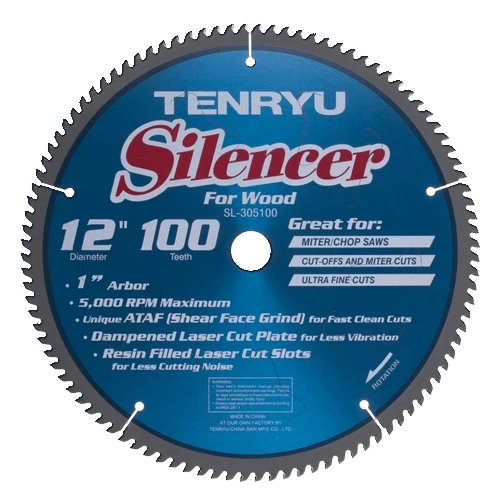 Eco-Friendly Tenryu 12 in. 100 Th. Carbide Blade Lightweight
