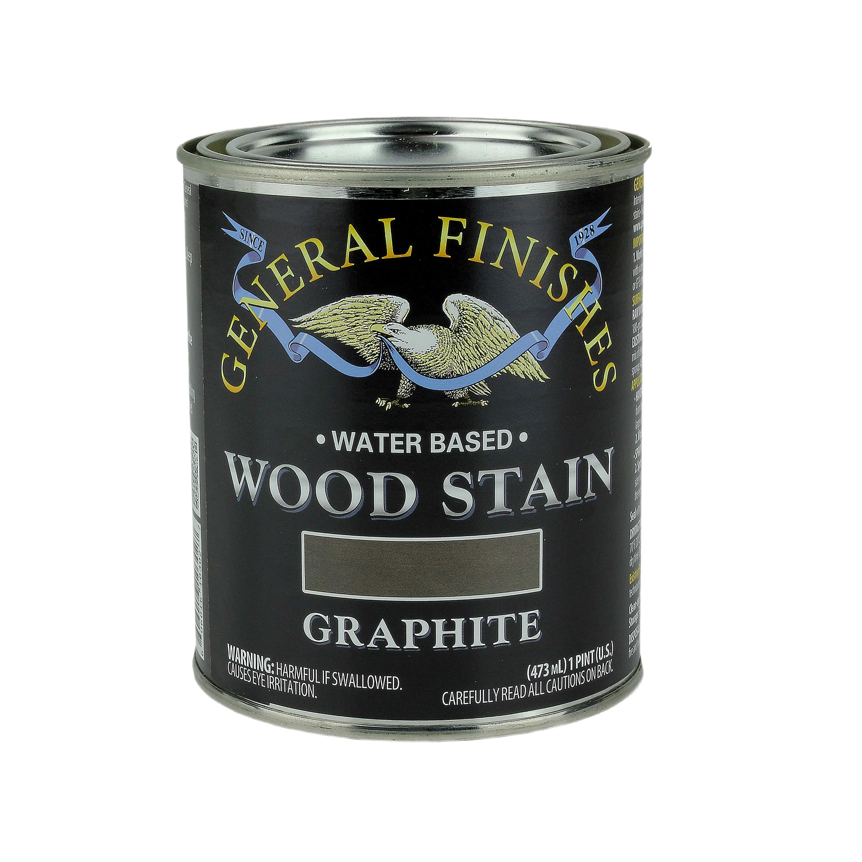 Secure General Finishes Graphite Water Based Wood Stain Quart User-Friendly